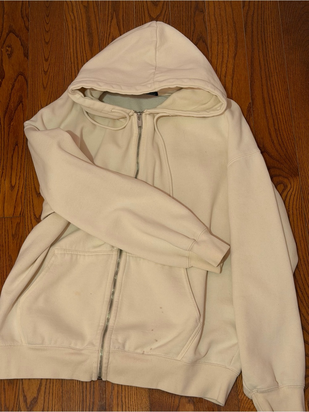 Brandy Melville Cream Zip-Up